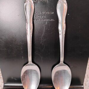 Set of 2 tablespoons by Oneida Ltd Simeon L George H Rogers Co Homestead pattern